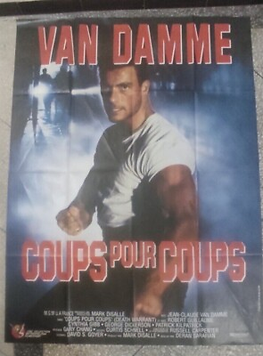#ad Original Movie Poster Death Warrant Van Damme Folded 2 sheet Film Print 60x45 $50.00