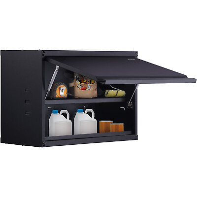 #ad VEVOR Wall Mounted Metal Storage Cabinet w Adjustable Shelf 120lbs per Shelf $94.99