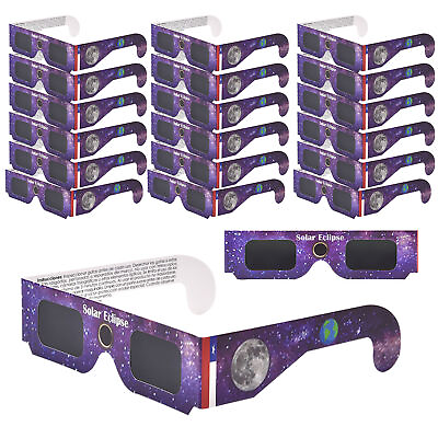 #ad 20Pcs Solar Eclipse Glasses Filter Harmful Light for Direct Sun Observation $9.76