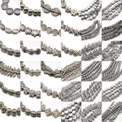 #ad 10 Strds 8quot; Tibetan Alloy Metal Beads Antique Silver Loose Spacers Pick Shapes $25.71
