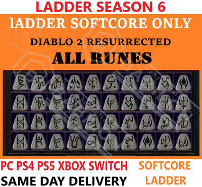 #ad LADDER S6 SC ALL RUNES DIABLO 2 RESURRECTED ITEMS D2R ✅ PC PS4 PS5 XBOX SWITCH ✅ $2.90
