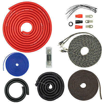 #ad SoundBox PCK0 0 Gauge Amp Kit Complete Amplifier Install Wiring Cables 7500W $38.95