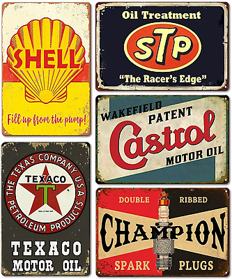 #ad Vintage Metal Tin Signs Retro Garage Signs for Men Wall Decorations Old Car Shop $37.57