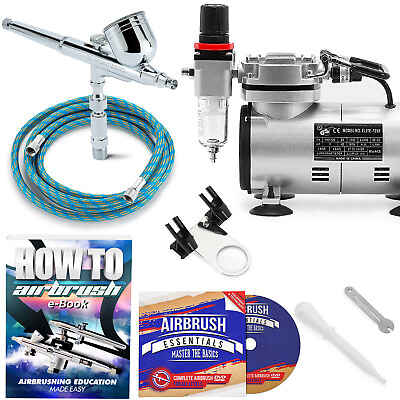Multi purpose Airbrush Kit with Compressor Crafts Hobby Art $84.75