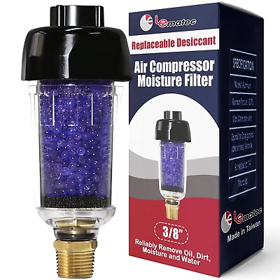 #ad LE LEMATEC Air Compressor Dryer Does Not Restrict Air Flow Desiccant Filter... $19.97