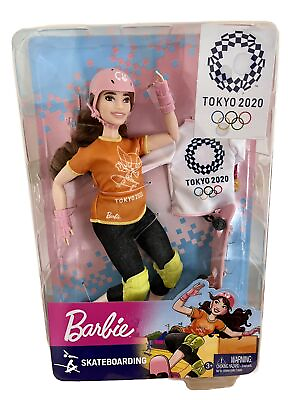 #ad Barbie Olympic Games Tokyo 2020 Skateboarding Doll Playset New In Box $19.99
