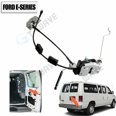 #ad New Rear Right Side Cargo Door Latch Cableamp;Rod For 1992 2014 Ford E150 E250 E350 $24.99