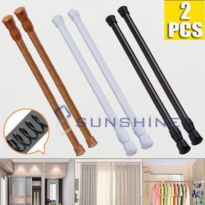 #ad Heavy Duty Steel Tension Curtain Rod Spring Load Adjustable Curtain Pole 23quot; 43quot; $17.99