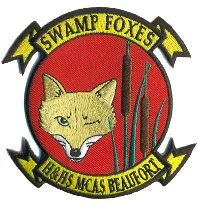#ad 4quot; MARINE CORPS Hamp;HS MCAS BEAUFORT SWAMP FOXES AIR HOOK amp; LOOP EMBROIDERED PATCH $34.99
