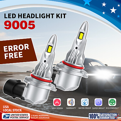 #ad 2x 20000LM 6000K HB3 Super Bright 9005 LED Headlight Kit High Low Beam DRL Bulbs $18.78