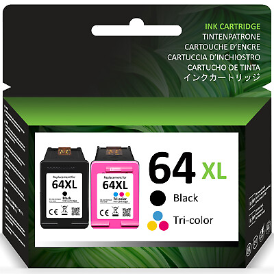 #ad 64 XL Black Color Ink Cartridge 64XL for HP Envy Photo 7155 7855 7858 6255e 6252 $22.79