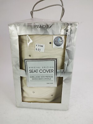 #ad Pilot Premium Swarovski Crystal Seat Cover Faux Leather SWR 0112 $19.89