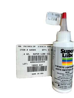 #ad Super Lube 52004 Synthetic Lightweight Oil ISO 68 Translucent 4oz.6pk. 1case $14.00