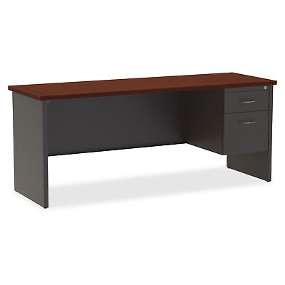 #ad Lorell Mahogany Laminate ccl Modular Desk Series 72quot; X 24quot; Top 2 X Box $1101.40