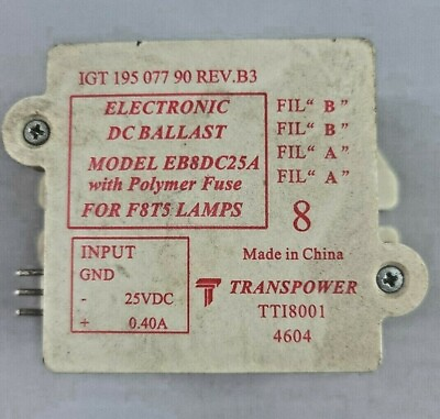 #ad IGT Electronic DC Ballast EB8DC25A For F8T5 Transpower TT18001 Slot Machine $8.99