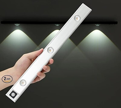 #ad Wireless Motion Sensor LED Light USB Rechargeable 2 pack $14.99