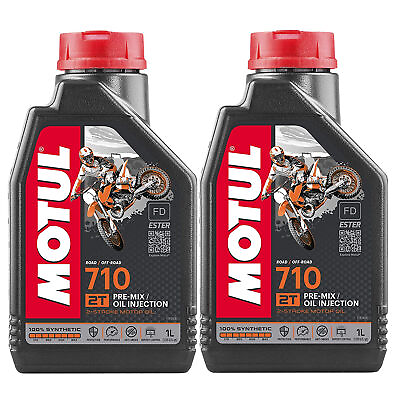 #ad Motul 710 2 Liter 2T 100% synthetic 2 Stroke Ester Core Engine Motor Oils 2 x 1L $40.95
