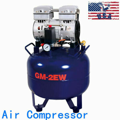 #ad #ad 32L Portable Dental Air Compressor Oil Free Tank 110V Medical Noiseless Silent $369.07
