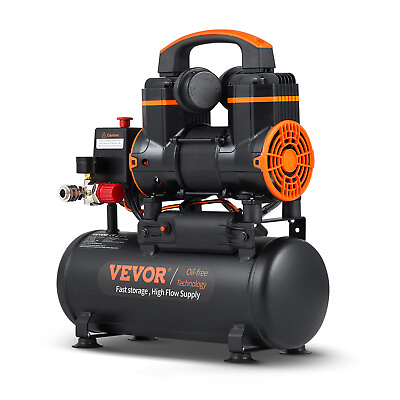 VEVOR Air Compressor 2.1 Gallon 900W 2.2 CFM@ 90PSI 70 dB Ultra Quiet Oil Free $115.99