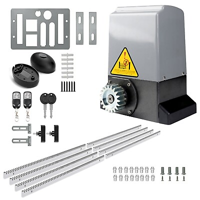 #ad 4000LB Automatic Sliding Gate Opener Rack Driven with 2 Remotes amp; Complete Kit $229.99
