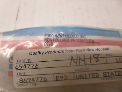 #ad NOS Ford New Holland 694776 Shim for Twine Wrapper fits 848 853 855 Round Baler $13.00