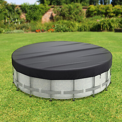#ad 15ft Waterproof Round Pool Cover 210D Oxford Cloth Pool Cover W Upgrade Buckle $26.60