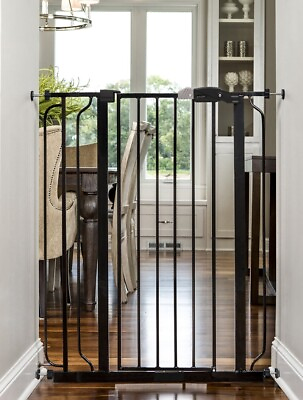 #ad Extra Tall Walk Thru Baby Safety Gate Black 36 in Tall Age Group $35.32