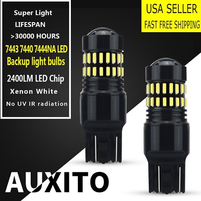 #ad 2X AUXITO High Power White 7443 7440 7444NA T20 Backup Reverse LED Light Bulbs $11.96