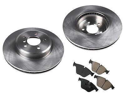 #ad For 12 17 BMW 640i Full Cast Replacement Front Disc Brake Rotors amp; Brake Pads $210.00