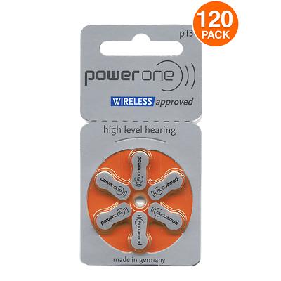 #ad Power One Size 13 PR48 Zinc Air MF Hearing Aid Batteries 120 Pack $29.96
