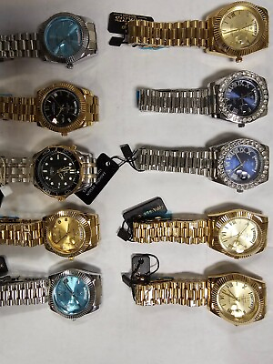 #ad Lot of Mixed New Watches Working perfect 1 Automatic 9 Quartz 10 Pc need battery $239.00