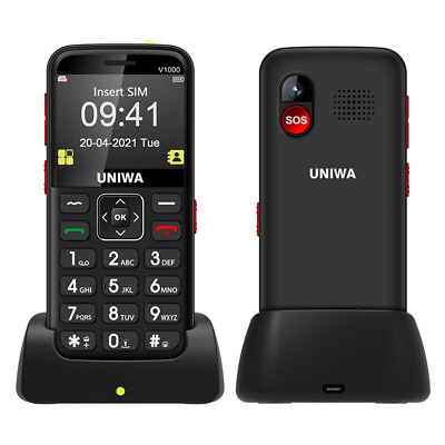 #ad UNIWA V1000 2.31inch 4G Feature Mobile Phone Big Button FM Radio For Old Men $89.99