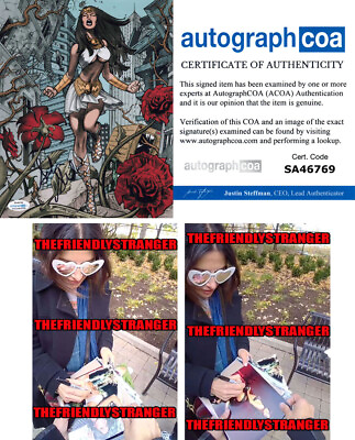 #ad SARAH SHAHI signed Autographed quot;BLACK ADAMquot; 8X10 PHOTO a PROOF ACOA COA $35.95