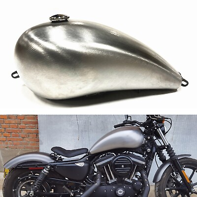 #ad 20L Petrol Gas Fuel Tank For Harley Sportster 2007 2022 2007 Motorcycle Silvery $176.99