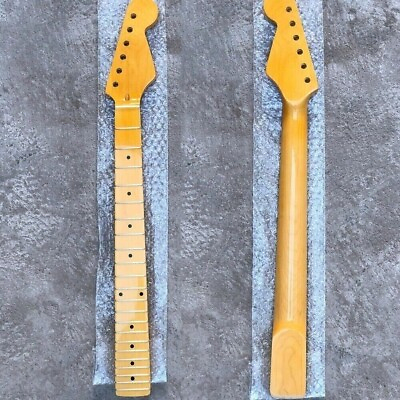 #ad Electric Guitar Neck 22 Frets DIY Yellow Canada Maple for ST Stratocaster $48.99