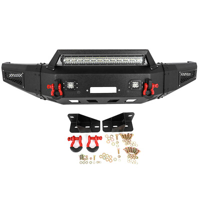 #ad For 2008 2010 Ford F250 F350 Steel Front Bumper with Winch Plate amp; LED Light $854.29