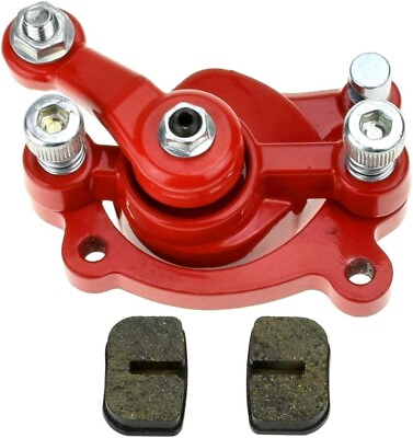 #ad HIAORS RED Rear Disc Brake Caliper With Replacement Brake Pad for 97cc 2.8HP D $19.95