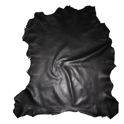 #ad Thin 2 oz Black Grain Kidskin Leather Hide Water Resistant Seconds $23.99