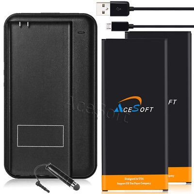 #ad AceSoft 7220mAh Battery or Travel Dock Charger for Samsung Galaxy Note 4 SM N910 $22.70