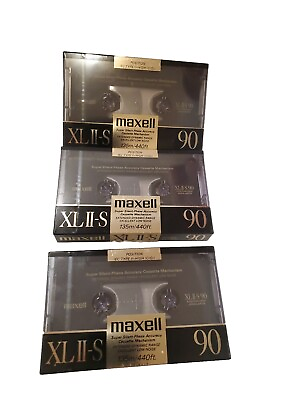 #ad 3 Maxell XL II S 90 Blank Audio CassetteSuper Silent Phase Accuracy. Japan. $59.95