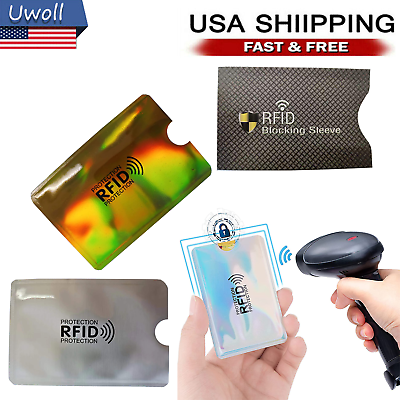#ad 10RFID Blocking Sleeve Credit Card Protector Anti Theft Safety Shield Case Cover $3.83