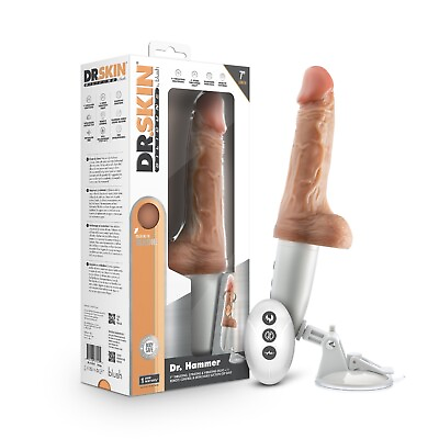 #ad Blush Dr. Skin Silicone Dr. Hammer 7 Inch Realistic Vibrating Dildo Sex Toy $105.59
