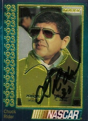 #ad Chuck Rider 1993 MAXX CHROME PREMIUM WINSTON CUP signed card *FREE SHIPPING* $17.09