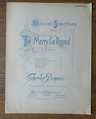 #ad Come Little Boy Blue 1896 Sheet Music The Merry Go Round Charles Dennee $22.50