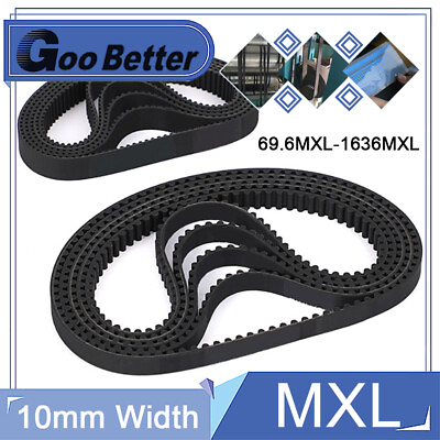 #ad 69.6 1636MXL Timing Belt 10mm Width Rubber Synchronous Belts 2.032mm Teeth Pitch $2.65