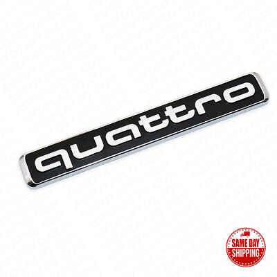 #ad For Audi Quattro Nameplate OEM ABS Emblem Liftgate Adhesive Logo Deck Lid Badge $12.99