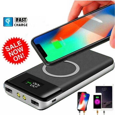 #ad Qi Wireless Power Bank Backup Fast Portable Charger External Battery $14.99