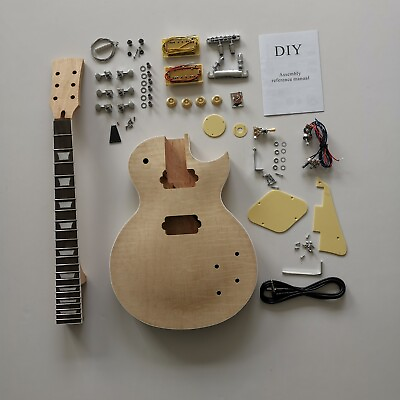 #ad DIY Electric Guitar Kit With All Components Mahogany Body 6 String US inventory $93.00