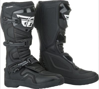 #ad NEW Fly Racing Maverik Motocross Boots Adult Black Off Road Boots Dirt Bike $119.99