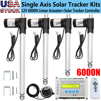 #ad #ad LCD Single Axis Solar Panel Tracking Tracker Controller W 6000N Linear Actuator $119.99